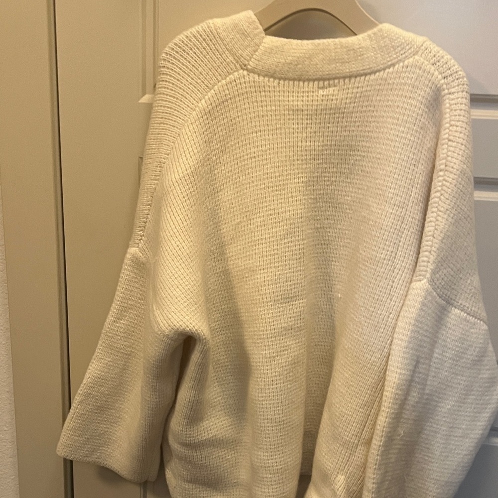 Anthropologie new chunky knit cardigan Sweater oversized Cabincore comfy fall - Picture 6 of 7